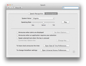 Lion Speech preference pane